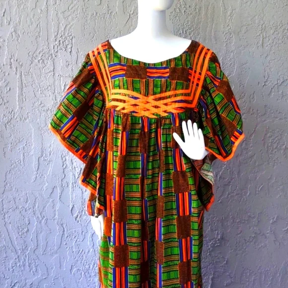 white christmas dresses Yellow Plus Size African Kente Fitted Wedding Party Maxi Dress –  Africanclothinghub main image 1